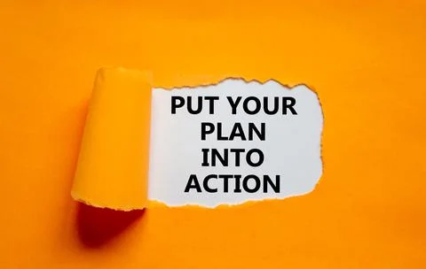 Put your plan into action symbol. Concept words Put your plan into action on  Stock Photos