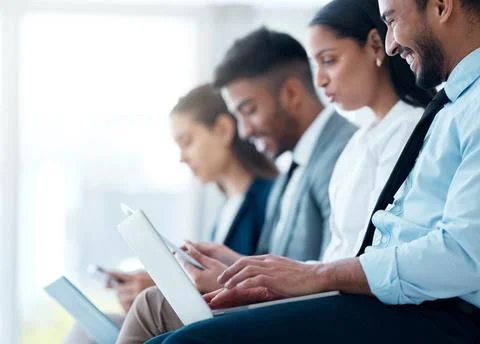 Put your project in the hands of this dynamic team. an group business people Stock Photos