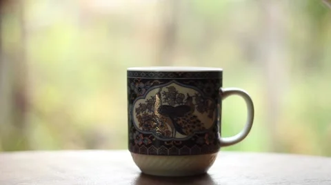 Puting hot watter in the cup Stock Footage 57026383