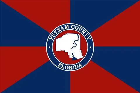 Putnam County flag, Florida state, USA Stockillustratie