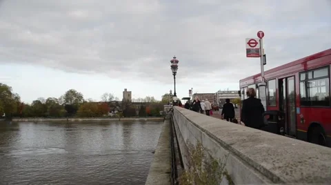 On Putney Bridge Stock Footage 42850233