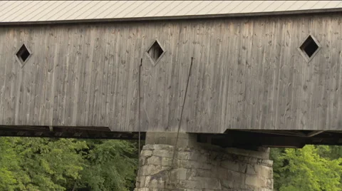Putney, VT Covered Bridge Video stock 64882267
