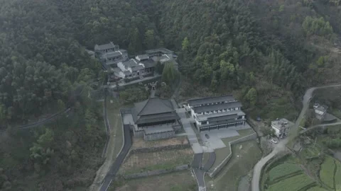Putong Temple on Mount Yangqi in Shangli County, Jiangxi, China Stock Footage 155365782