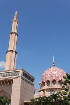 Putra Mosque (Pink Mosque). Stock Photos