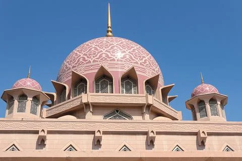 Putra Mosque (Pink Mosque). Stock Photos