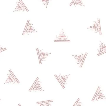 Putrajaya building glyph seamless pattern Ilustración de archivo