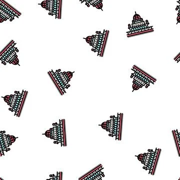 Putrajaya building vector seamless pattern Ilustración de archivo