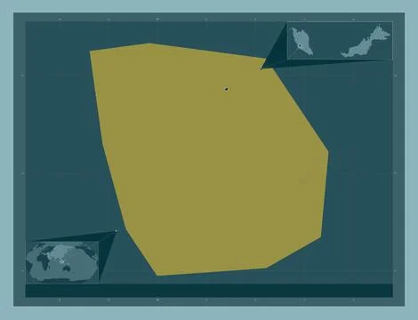 Putrajaya, Malaysia. Solid color shape Stock Illustration