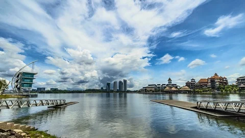 Putrjaya lake side Stock Footage 128721505