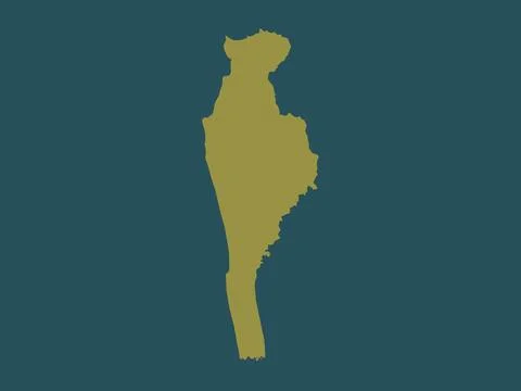 Puttalam, Sri Lanka. Solid color shape Stock Illustration