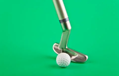 Putter and Golf ball Stock Photos
