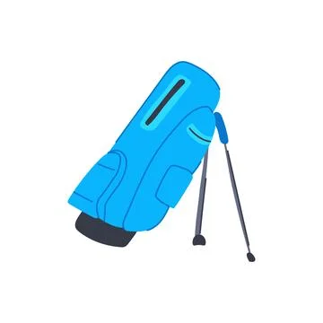 Putter golf bag cartoon vector illustration Stock Illustration