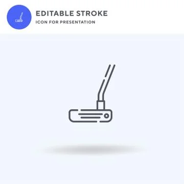 Putter icon vector, filled flat sign, solid pictogram isolated on white, logo Stock Illustration
