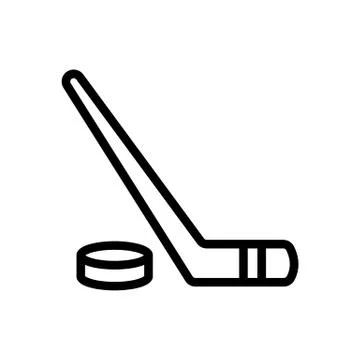 Putter, puck icon vector. Isolated contour symbol illustration Stock Illustration