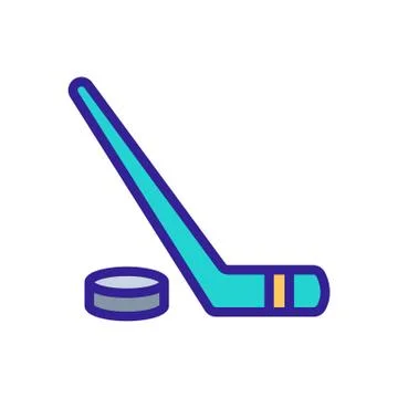 Putter, puck icon vector. Isolated contour symbol illustration Stock Illustration