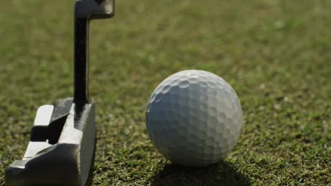 Putter Striking Ball Stock Footage 108498821
