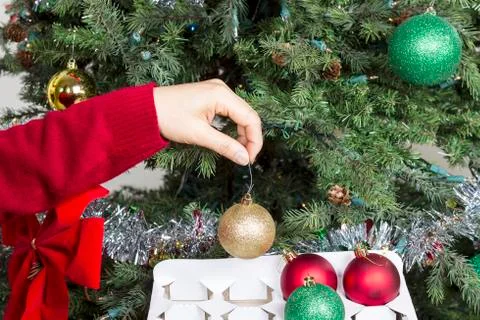Putting away holiday objects Stock Photos