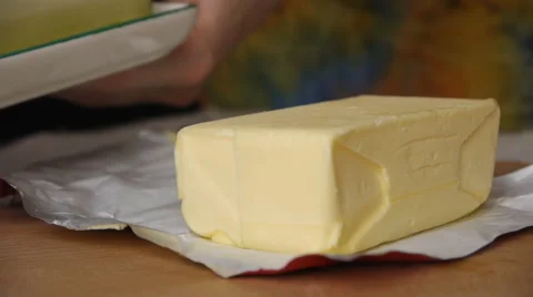 Putting Butter Into The Oiler Video stock 67170185