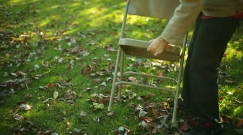Putting chairs out event prepare Stock Footage 12456459