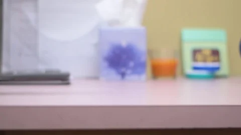 Putting a coffee cup down Stock Footage 72779735