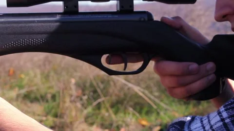 Putting Finger On A Trigger Stock Footage 65218540