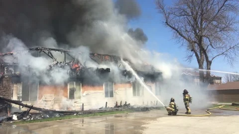 Putting Fire Out with Audio Stock Footage 171438407