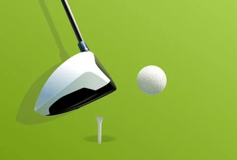 Putting golf Illustrazione stock