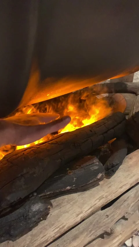 Putting Hand in Fire(Fake) Stock Footage 162861742