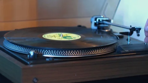 Putting a LP on Stock Footage 94719942