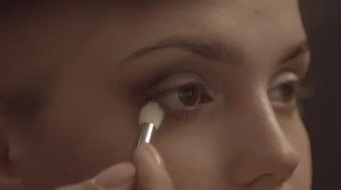 Putting make up in slow motion Stock Footage 67862145