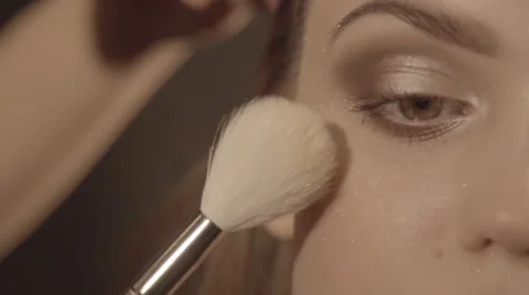 Putting make up in slow motion Stock Footage 67862289