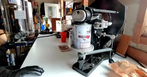 Putting maple syrup in cans in maple syrup production Video stock 167173177