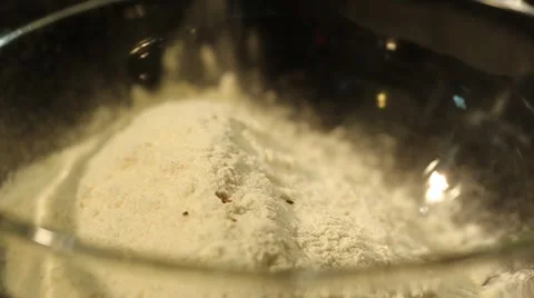 Putting Mixed Spices on White Flour Stock Footage 49501087