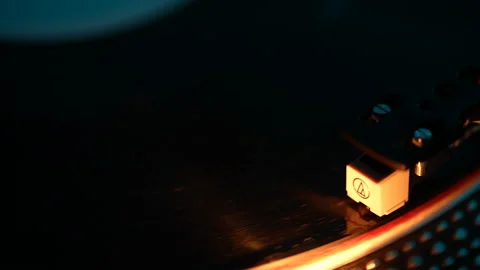 Putting needle on Turntable Stock Footage 148261749