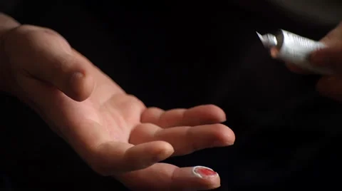 Putting ointment on the wound Stock Footage 36180550