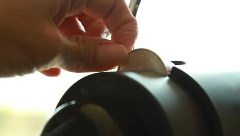 Putting one capsule into coffee machine Video stock 8913572