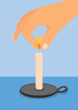 Putting out a candle Stock Illustration