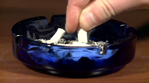 Putting out the cigarette Stock Footage 2853425
