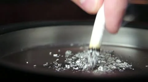 Putting out the cigarette Stock Footage 11498799