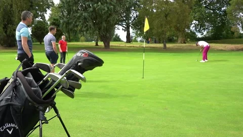 Putting shot with bag Stock Footage 163275479