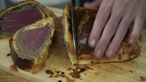 Putting slice on plate Stock Footage 79508124