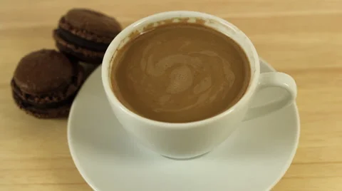 Putting sugar cube into coffee Stock Footage 58592928