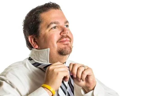 Putting on a tie Stock Photos