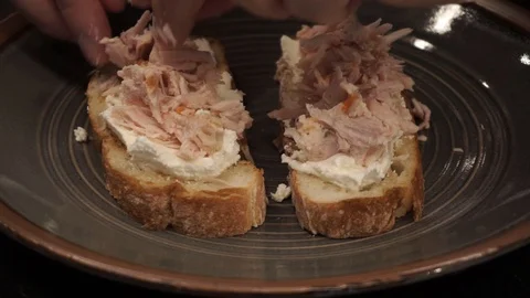 Putting tomatoes over turkey Stock Footage 113527459