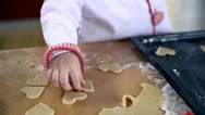 Putting Valentine Heart Cookie All Over Tray Stock Footage