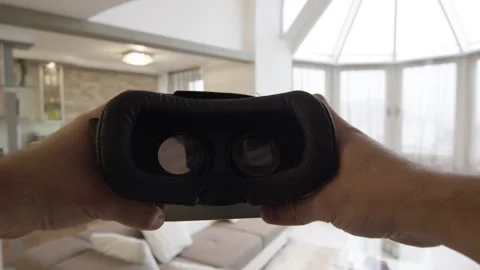 Putting on the VR Glasses Stock Footage 249999284