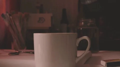 Putting Water To Cup Stock Footage 79218531