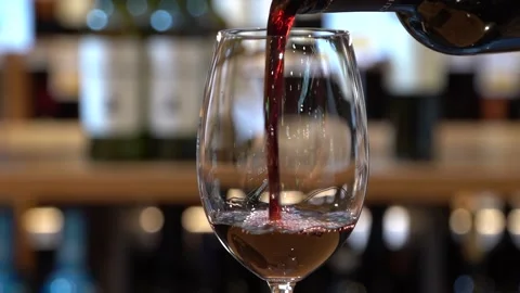 Putting wine in the glass Stock Footage 237899497