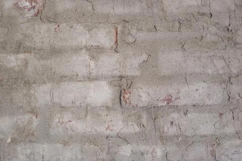 Putty brick wall. Construction and repair. Texture background Stock Photos