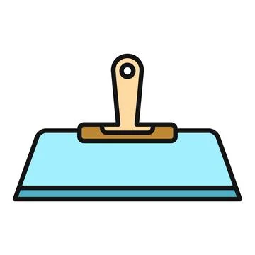 Putty knife applying spackle for home renovation イラスト素材